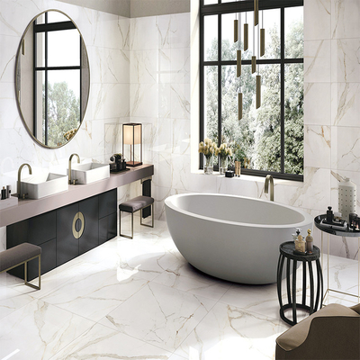 Floor Tiles Villa Porcelain White Galaxy Quartz Tile Beige Bathroom Marble Granite