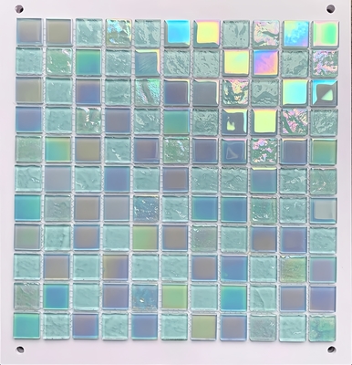 306x306MM Mosaic Bathroom Sea Blue Wave Glass Swimming Pool Tile for Room Occasion