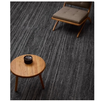 Black Travertine 600 x 1200 Porcelain Marble Floor Tiles for Interior Exterior Spaces
