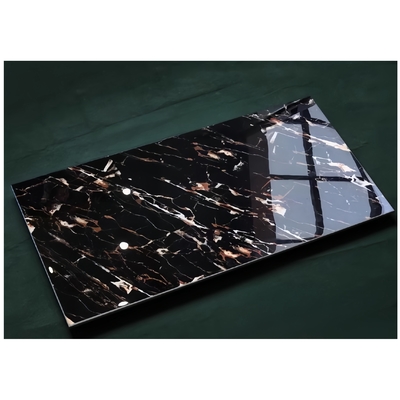 Black High Gloss Gold Marble Shiny Decorative Floor Tile 12x6 Vitrified Tiles Perfect