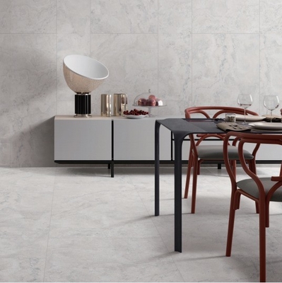 Travertine Look Non-Slip R11 600x600 Porcelain Floor Tiles in White for Outdoor Park