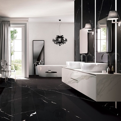 Grays Color Family 2020 Polished Glossy Black Glazed Ceramic Tiles for Floors and Marbles