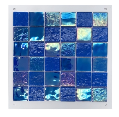 Non-Slip Swimming Pool Mosaic Tiles in Standard Glass for Philippines Sheet Size 306x306M
