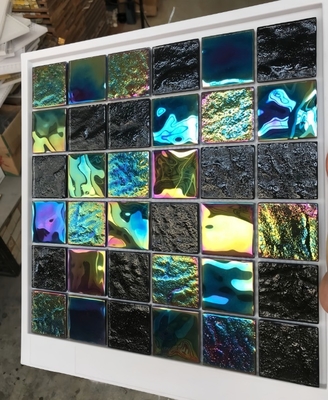 Technique Glass Iridiscent Crystal Glass Mosaic for Swimming Pool Tile Type Wall Tiles