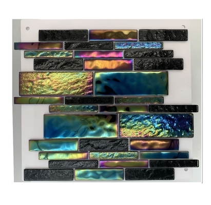 Easy to Install Crystal Glass Mosaic for Swimming Pool Tiles Mediterranean Sea Style