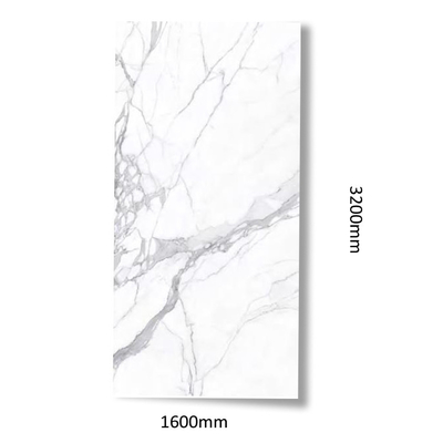 1600x3200mm Marble Tiles Floor with Brick Wall Imitation Texture Extra Large Size