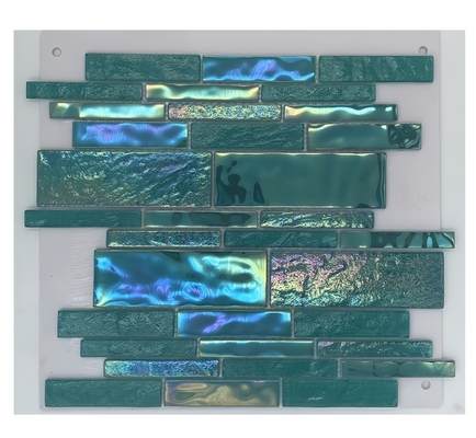 Floor Tiles Glittering Outdoor Swimming Pool Mosaic with 123 Design Pattern 306x306MM