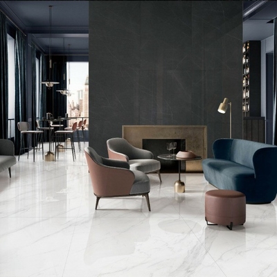 Extra Large Format 2400mm White Marble Slab Commercial Floor Tile for Interior Design