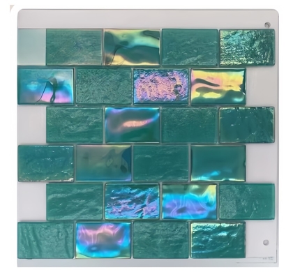 300*300mm Ceramic Mosaic Pool Tiles for Villa Sauna Blue Crystal Modern Design Style