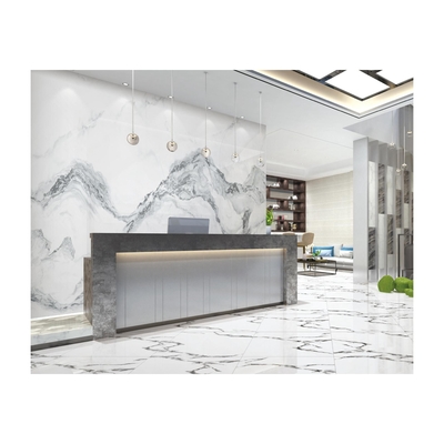 Interior Wall Living Room Decoration Polished Porcelain Tile in Marble Look Large Slab