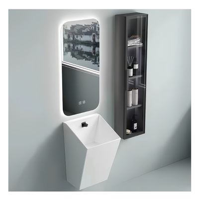 Half Pedestal Ceramic Wall Hung Bathroom Wash Basin for Environmental Glaze and Home