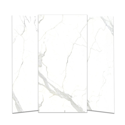 120x60 Glazed Calacatta Porcelain White Marble Look Tiles with Heat Insulation Feature
