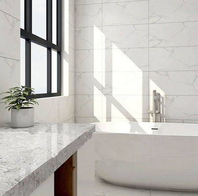300x600mm Glossy Rectified White Foshan Glazed Ceramic Wall Tile Design with ACCENTS