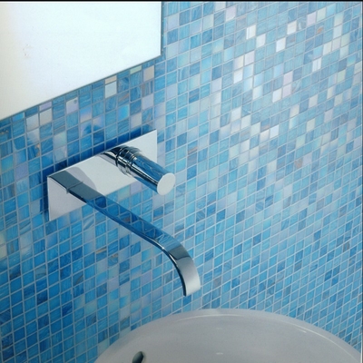 Moroccan Style Square Iridescent Glass Mosaic Tile for Kitchen and Bathroom 4mm Thick