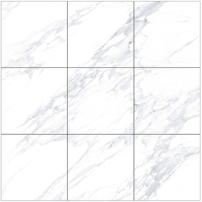 Interior Gloss White Ceramic Porcelain Floor Tiles with Heat Insulation Functionality
