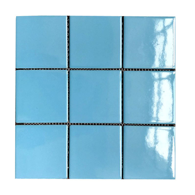 Blue Ceramic Mosaic Tiles Decorative Pool Tile in Blue Color Family for Swimming Pool