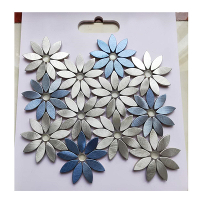 Antibacterial Metal Mosaic Accents Mosaic Flower Patterns for Wear-Resistant Tiles