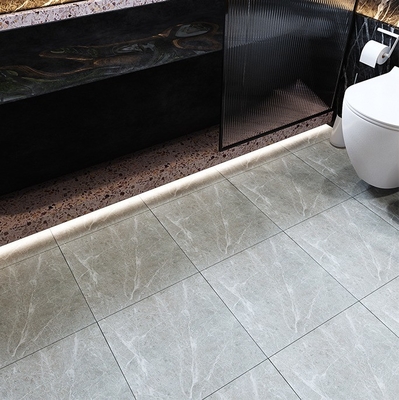 White Stone Imitation Texture Porcelain Bathroom Floor Tiles 300x300 for Shower Space