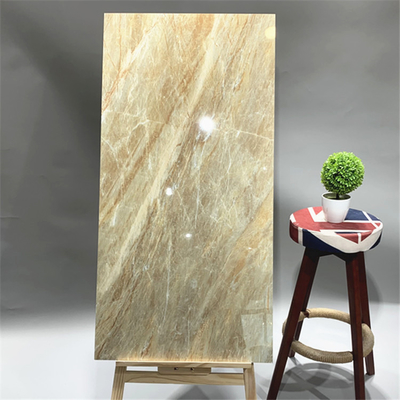 Glazed 600x1200 Porcelain Flooring Tile in Luster GLOSSY for Living Room Golden Mable