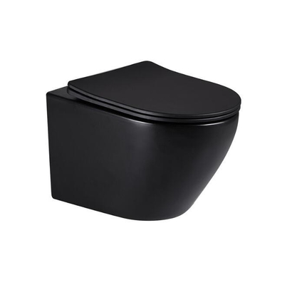 European Classic Design Matte Black 2 in 1 Ceramic WC Bathroom Toilets Water Set Ware