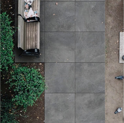 20mm Thickness Room Floor 300x300 Homogeneous Dark Grey Granite Tiles for Outdoor