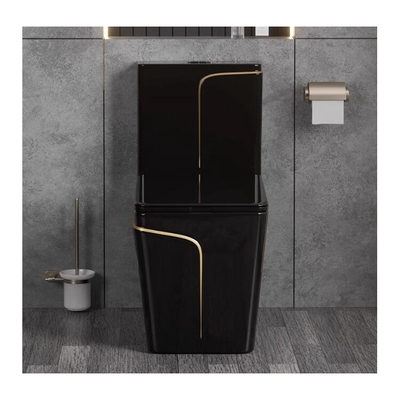 Traditional Design Style Luxury Black Toilet Set with Cleaning Environmental Glaze