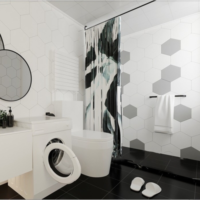 High Tank Floor Mounted One Piece Sitz Bath or Hip Bath Toilet with Siphon Flushing