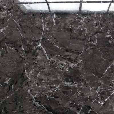 Porcelanato Super Glossy Black Marble Polished Porcelain Tiles with White Veins 60*60