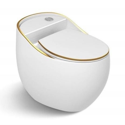Upgrade Your Bathroom with Elegance One Piece Dual-Flush Gold Ceramic WC Toilet Bowl