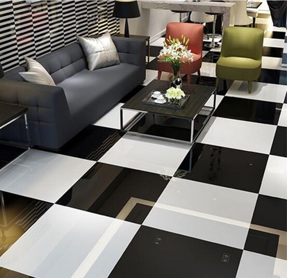 Interior Tiles in Plain Super Black Glazed 60*60mm Big Slab Tile for Hotel Bathroom