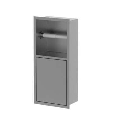 Polished or Matte Modern Design Stainless Steel Toilet Brush Niche for Bathrooms
