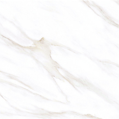 Apartment Flooring 600x600 Glazed Porcelain White Glossy Ceramic Calacatta Gold Tiles