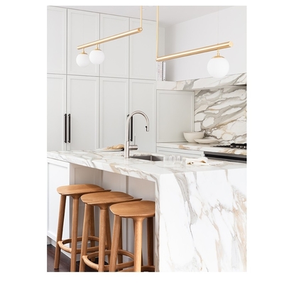 Revamp Your Hotel Villa Lobby with Calacatta White Gold Foshan Sintered Stone Panels